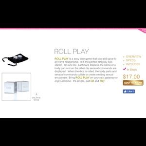 Bedroom Kandi Roll Play dice game